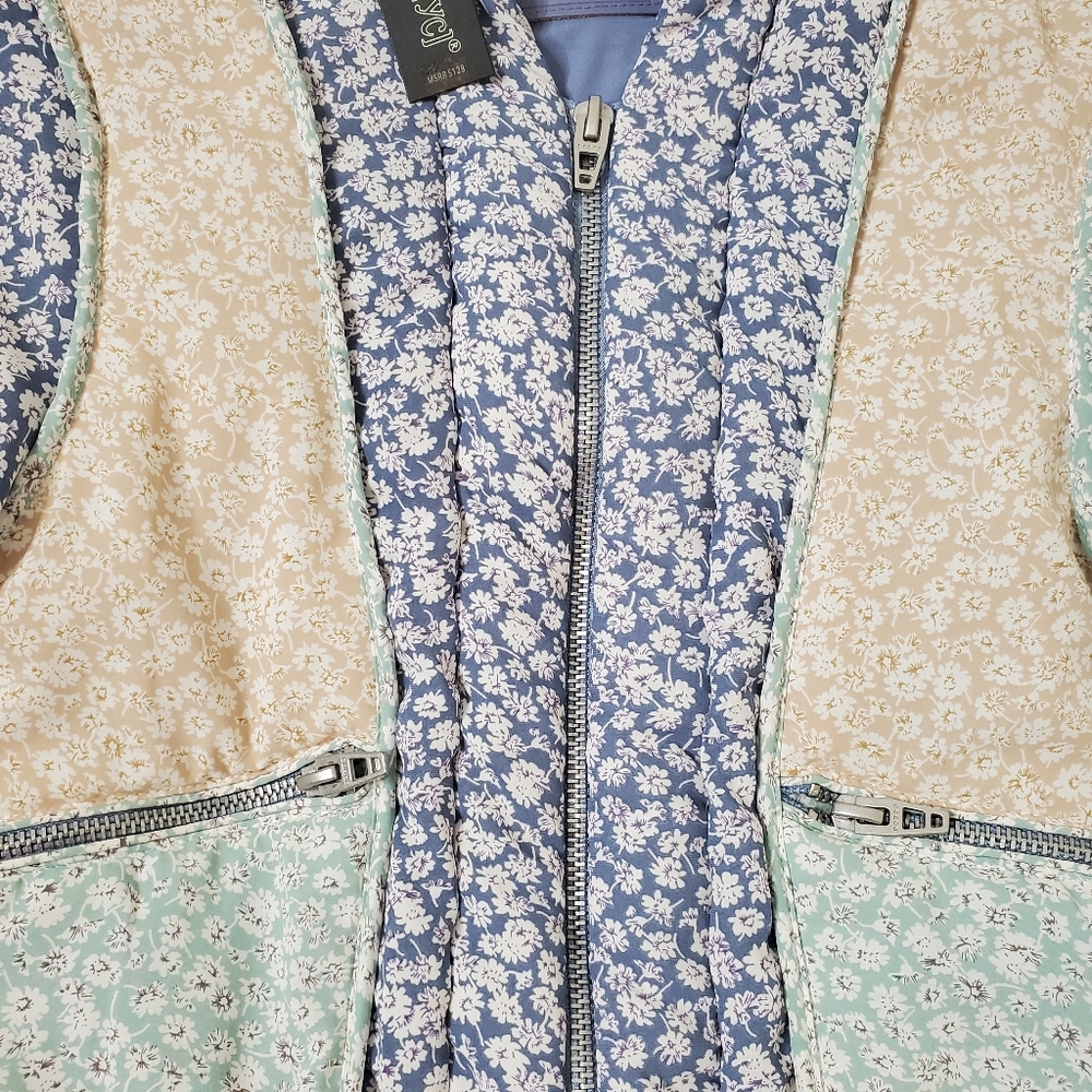 Blank NYC Summer Romance Jacket Size XS Patchwork Floral - Picture 4 of 16